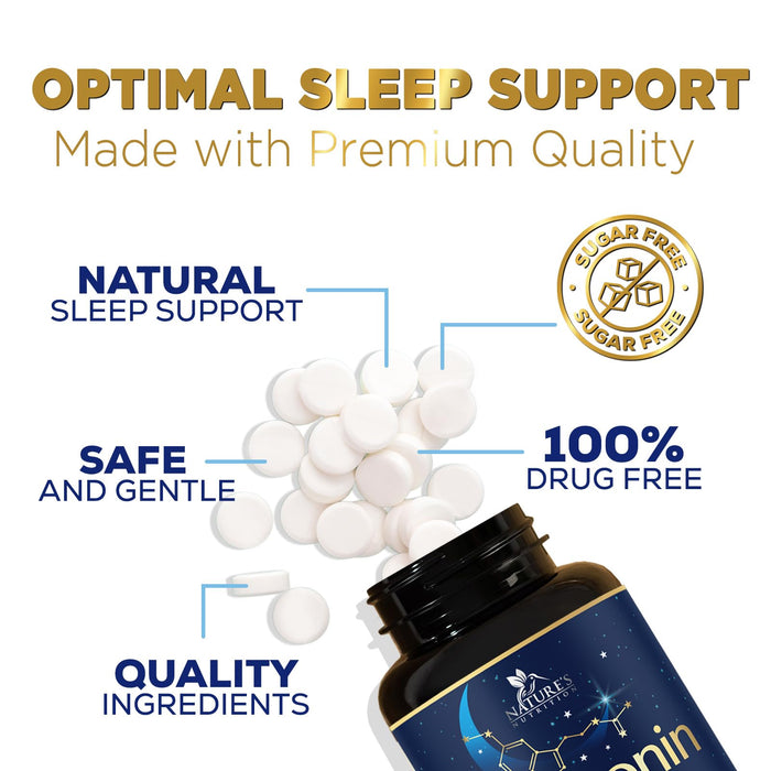 Melatonin 10 mg Fast Dissolve, Melatonin Supplements for Restful Sleep, Natural Sleep Support Supplement for Adults, Extra Strength Strawberry-Flavored Tablets, Sugar Free, 120 Tablets, 120 Day Supply