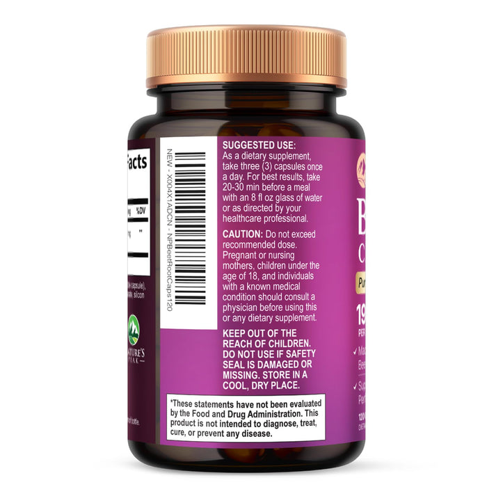 Beet Root Capsules 1950mg – 120 Count