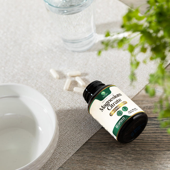 Magnesium Citrate 1000mg - High Absorption Magnesium Supplement Supports Muscle, Bone, Nerve & Heart Health - Extra Strength Magnesio Complex Pills - Non-GMO, Premium Energy Formula - 60 Capsules