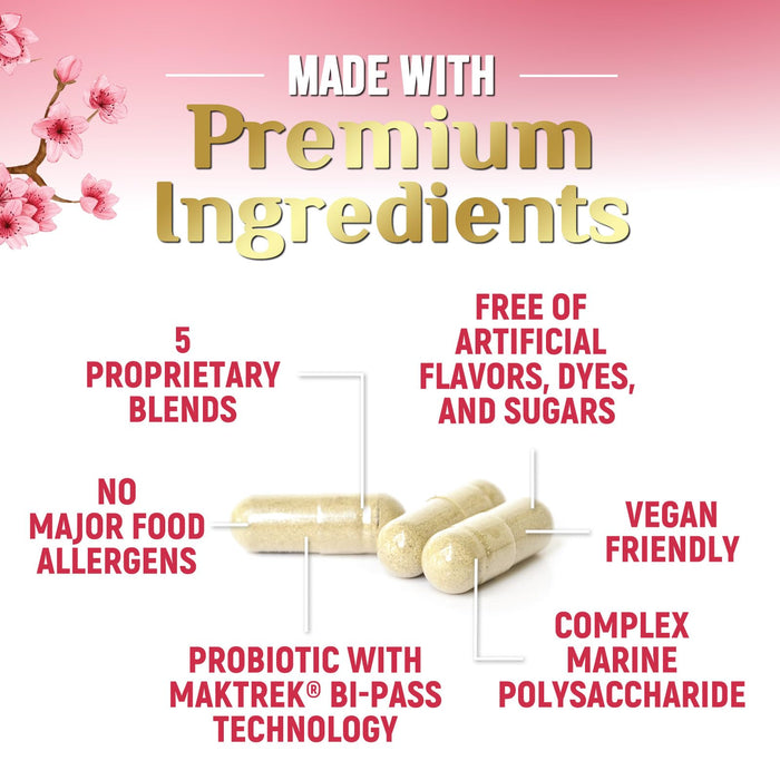 Menopause Supplements for Women - Menopause Relief Support Probiotics with Black Cohosh, Natural Support Supplements for Mild Hot Flashes & Night Sweats & PH Balance Support Supplement - 120 Capsules