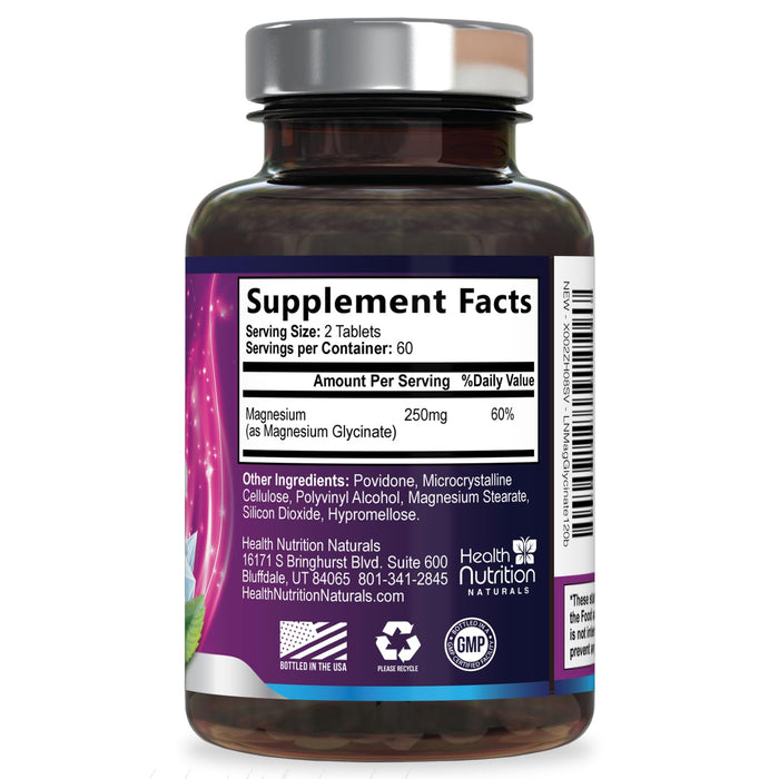 Magnesium Glycinate 250mg – 120 Tablets
