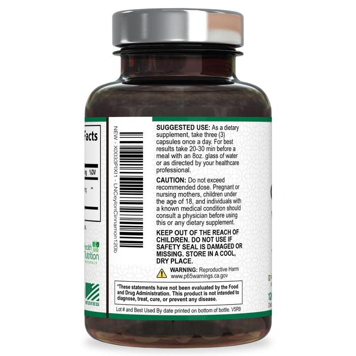 Ceylon Cinnamon Capsules 1800mg – 120 Capsules