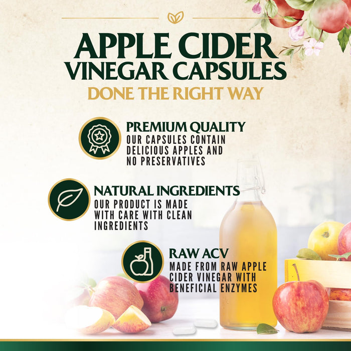 Apple Cider Vinegar Capsules 1877mg – 60 Capsules