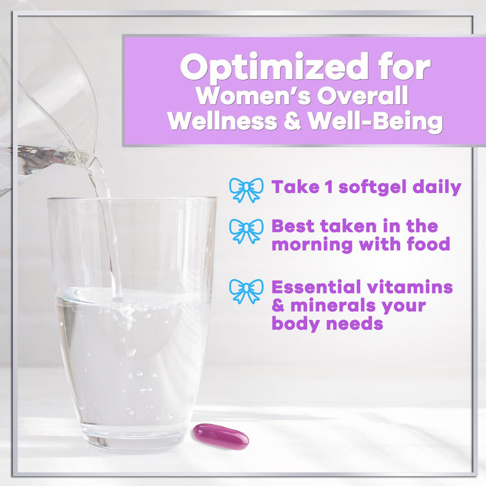 Multivitamin for Women - Vitamin A, C, D, E, and 8 B Vitamins for Energy & Immune Support, with Biotin, Iron & Zinc for Bone & Skin Health, Daily Womens Multivitamin & Minerals - 120 Softgels