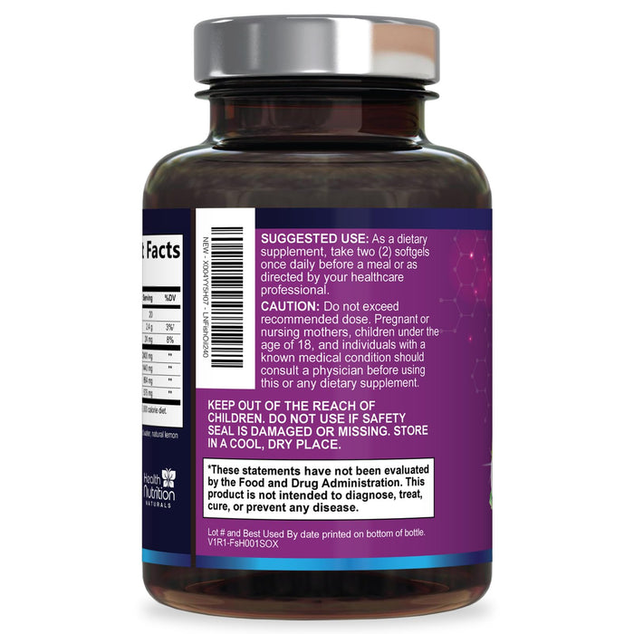 Omega 3 Fish Oil 2400mg - Triple Strength EPA + DHA - 240 Softgels