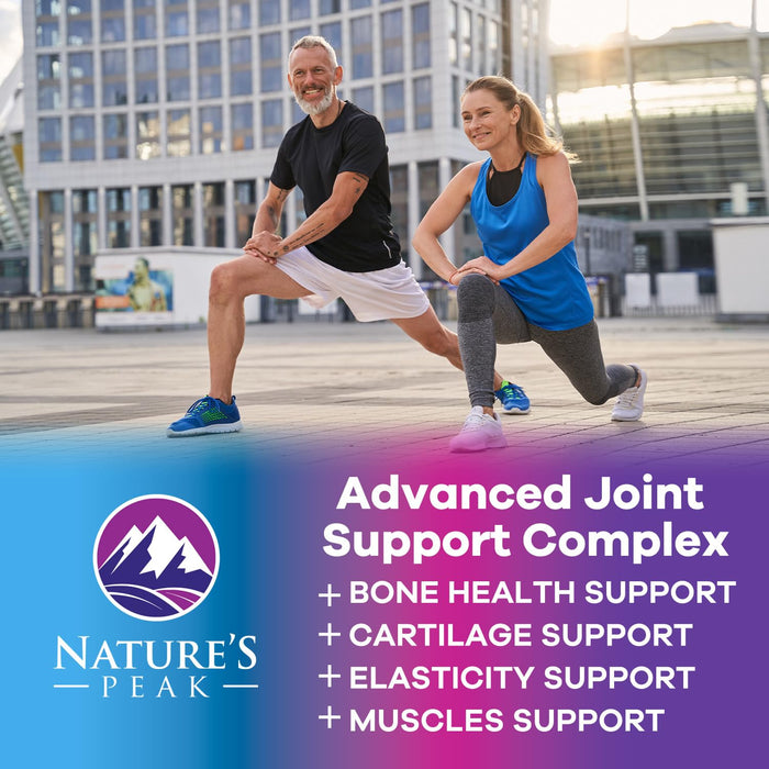 Glucosamine Chondroitin MSM Joint Supplement 2100mg - with Glucosamine Sulfate, Turmeric, Boswellia, Quercetin & Bromelain – Nature's Extra Strength Flexibility, Mobility & Joint Support, 60 Capsules