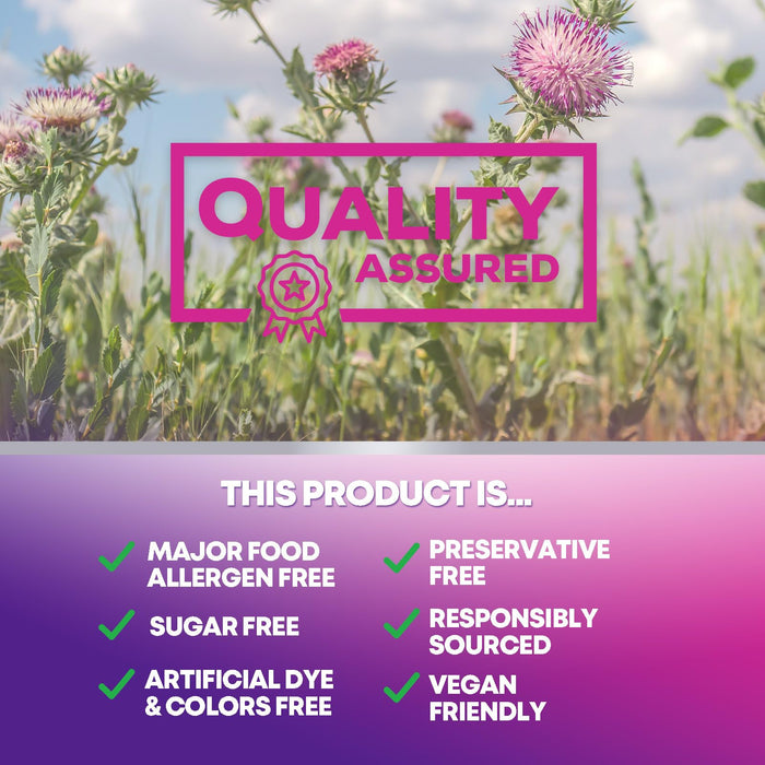 Gentle Liver Cleanse Detox & Repair Formula - Herbal Liver Support Supplement: Milk Thistle with Silymarin, Artichoke Extract, Dandelion, Beet, Chicory Root, & Turmeric for Liver Health - 240 Capsules