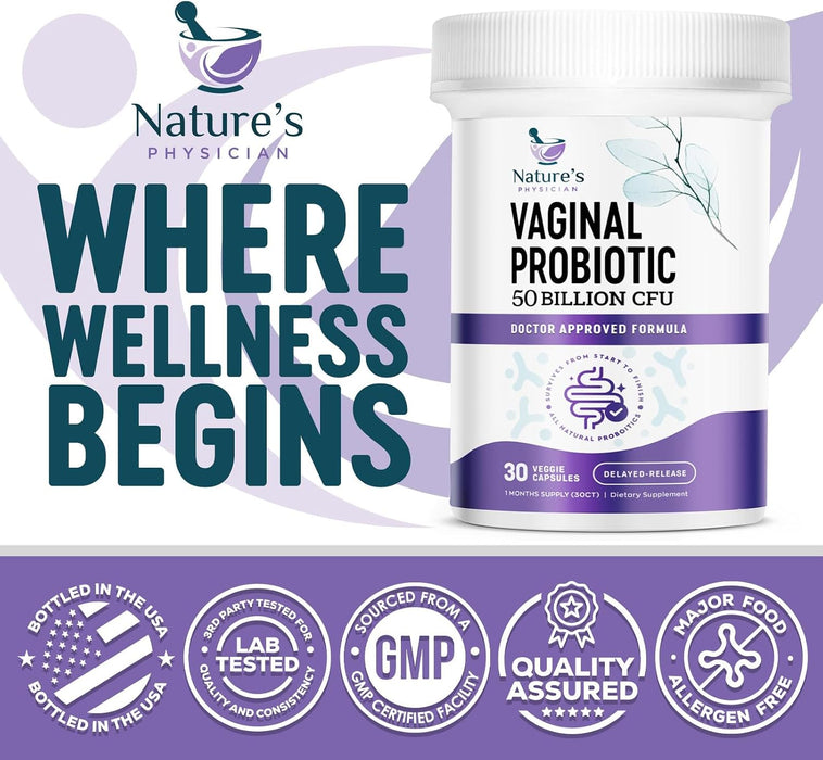 Vaginal Probiotic – 50 Billion CFU – 30 Capsules
