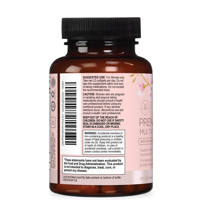 Prenatal Vitamins For Women With Folic Acid – 60 Softgels