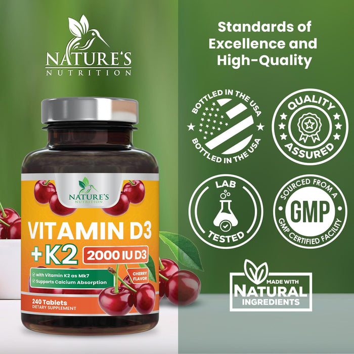 Vitamin D 2000 IU 50mcg Per Serving – 240 Tablets