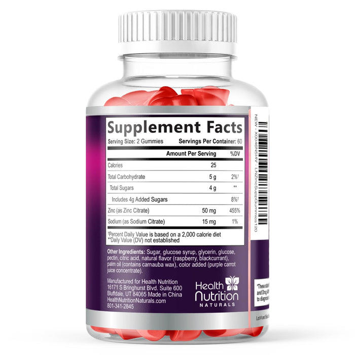 Zinc 50mg Gummies – 120 Gummies