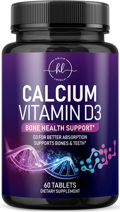Calcium + Vitamin D3 - 1200mg Calcium + 1600 IU D3 - 60 Tablets
