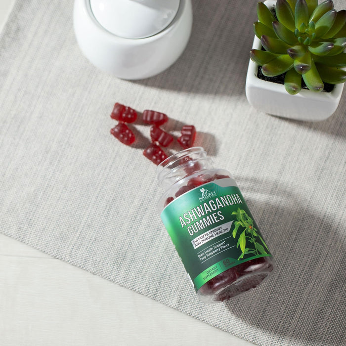 Ashwagandha Gummies for Women & Men, 3000mg Equivalent, Vegan, Plant Based, Non-GMO, Gluten-Free & Gelatin Free, Ashwagandha Supplement for Natural Antioxidant Support, Ashwa Root Extract - 60 Gummies