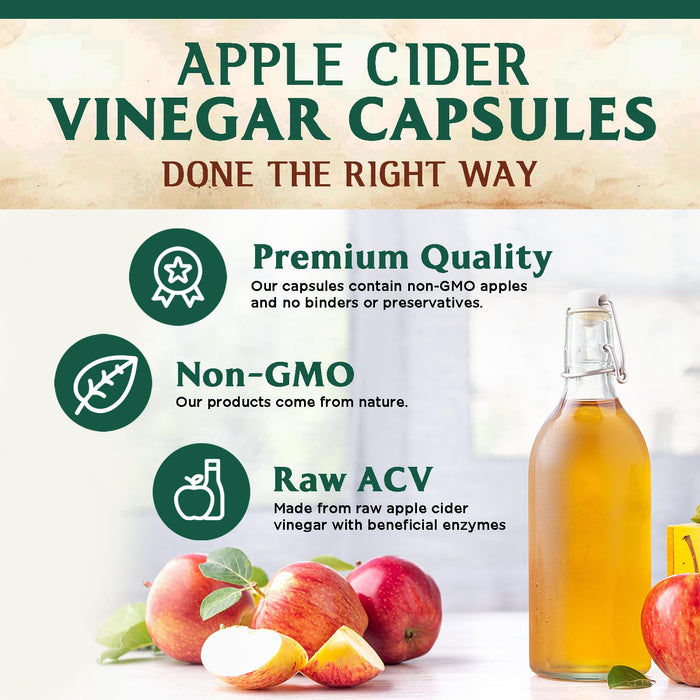 Apple Cider Vinegar Capsules 1877mg - Extra Strength Detox & Cleanse with Vitamin D & Zinc - Premium ACV Pills with Joint Natural Digestion & Immune Support - Vegetarian Supplement - 120 Capsules