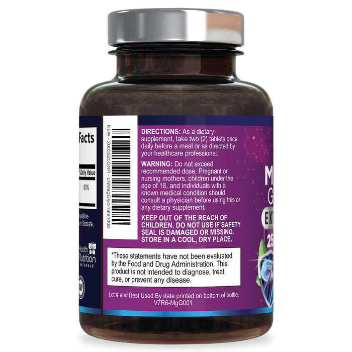 Magnesium Glycinate 250mg – 180 Tablets