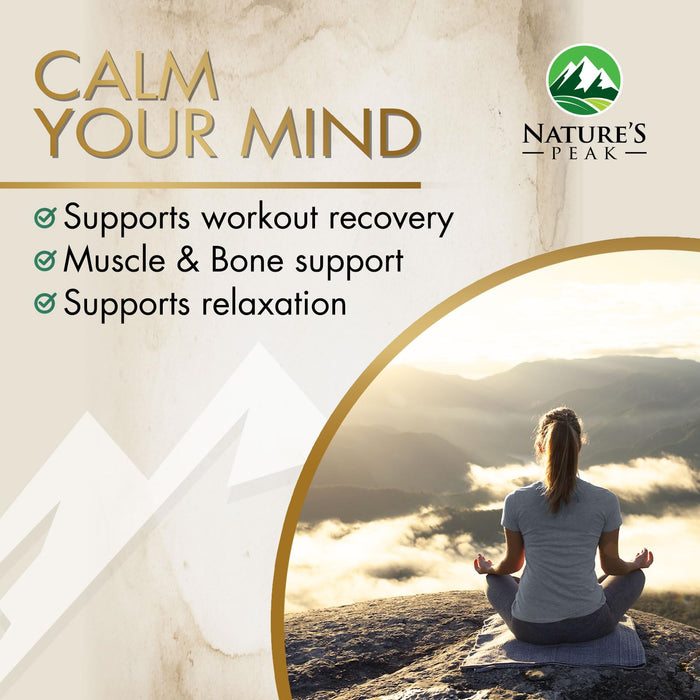 Magnesium Glycinate 500mg - Chelated for Ultra Absorption - Supports Bone, Muscle, Nerves & Heart Health, Nature's Sleep Support, Best Magnesium Supplement Pills for Whole Body Support - 60 Tablets