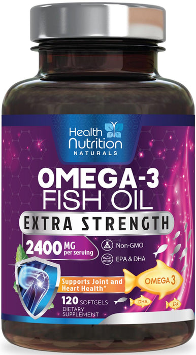 Omega-3 Fish Oil – 2400mg – 120 Softgels