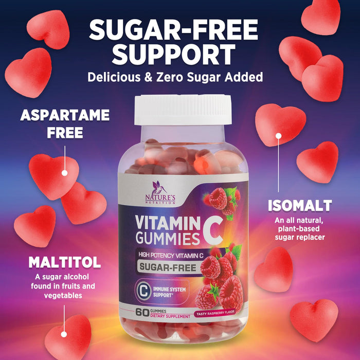 Zero Sugar Vitamin C Gummies – 60 Count Gummies