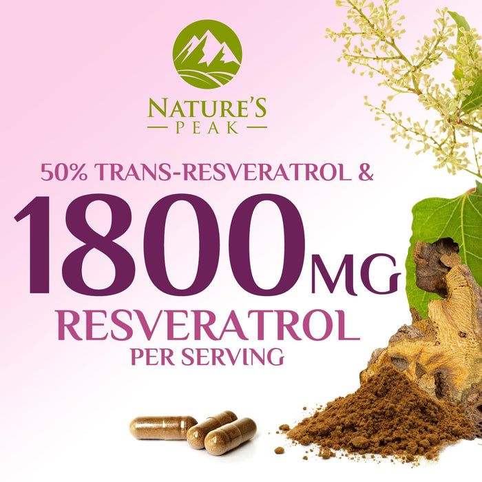 Resveratrol 1800mg – 60 Capsules