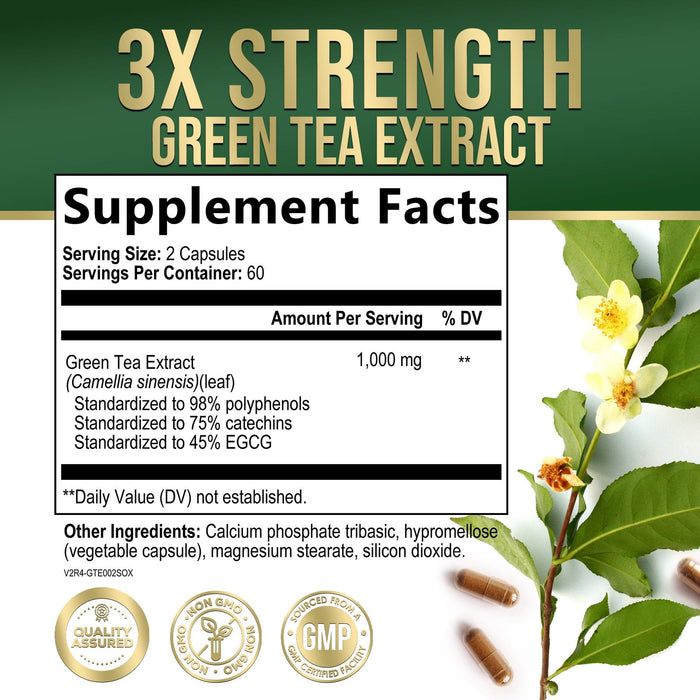 Green Tea Extract Capsules with EGCG – 1000mg – 120 Capsules