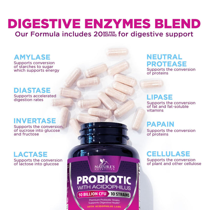 Probiotics 60 Billion CFU per Serving – 180 Capsules