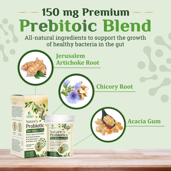 Probiotics for Women Capsules - 100 Billion CFU Prebiotics, Acidophilus Probiotics Supports Immune System Digestive Health, Supports Occasional Constipation & Bloating, Daily Supplement - 30 Capsules