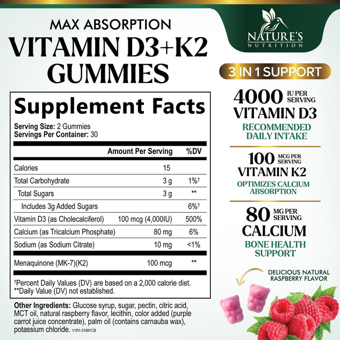 D3 K2 Gummies – 60 Gummies