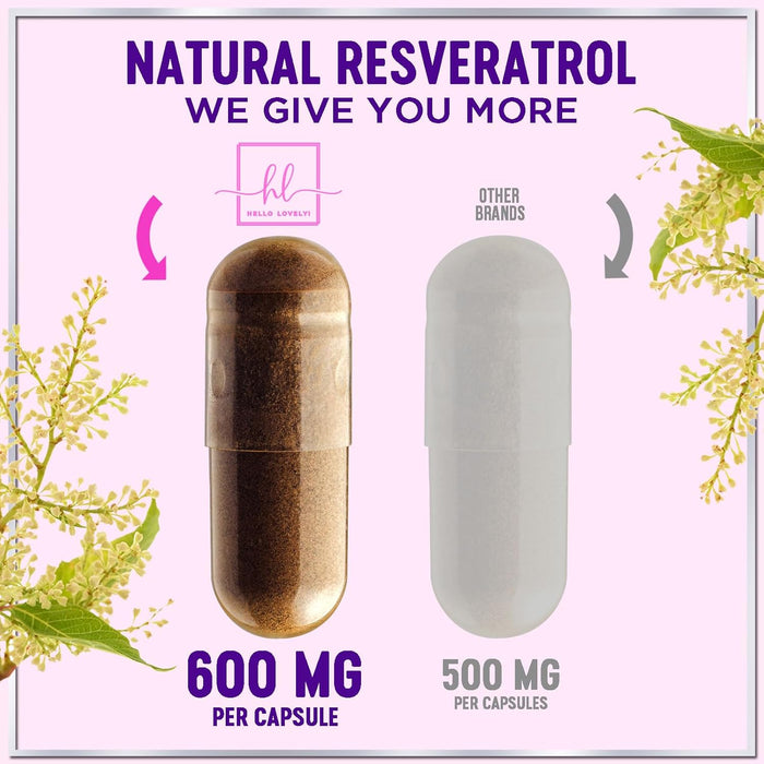 Resveratrol Supplement 1800mg - Extra Strength Antioxidant Complex for Healthy Aging & Immune Support, Heart Health & Cellular Energy Support, Bioavailable Trans-Resveratrol - 120 Vegan Capsules