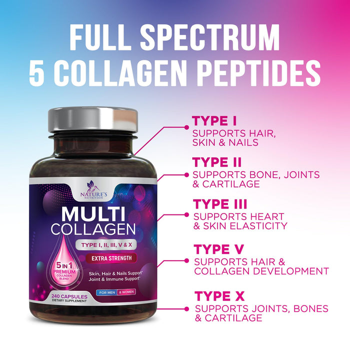Multi Collagen Peptides – 240 Capsules