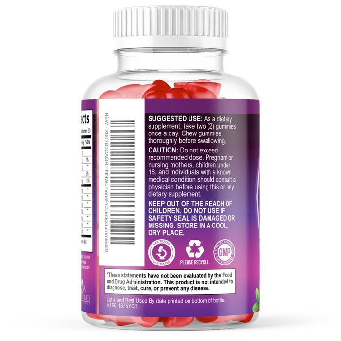 Probiotics for Women Gummies with Cranberry – 3 Billion CFU – 60 Gummies