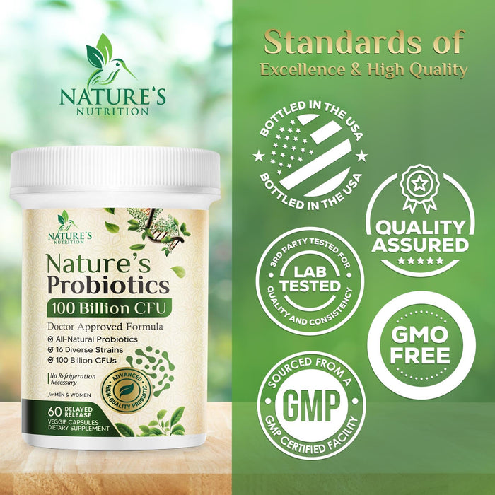 Probiotics for Women Capsules - 100 Billion CFU Prebiotics, Acidophilus Probiotics Supports Immune System Digestive Health, Supports Occasional Constipation & Bloating, Daily Supplement - 60 Capsules