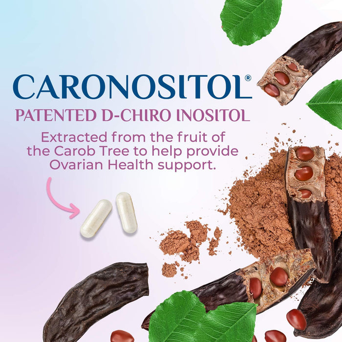 Myo-Inositol & D-Chiro Inositol 1025mg - 40:1 Ideal Ratio for Ovarian Support, Vegan Myo & D Chiro Supplement for Women's Natural Balance and Hormone Support, Vitamin B8, Non-GMO - 60 Capsules