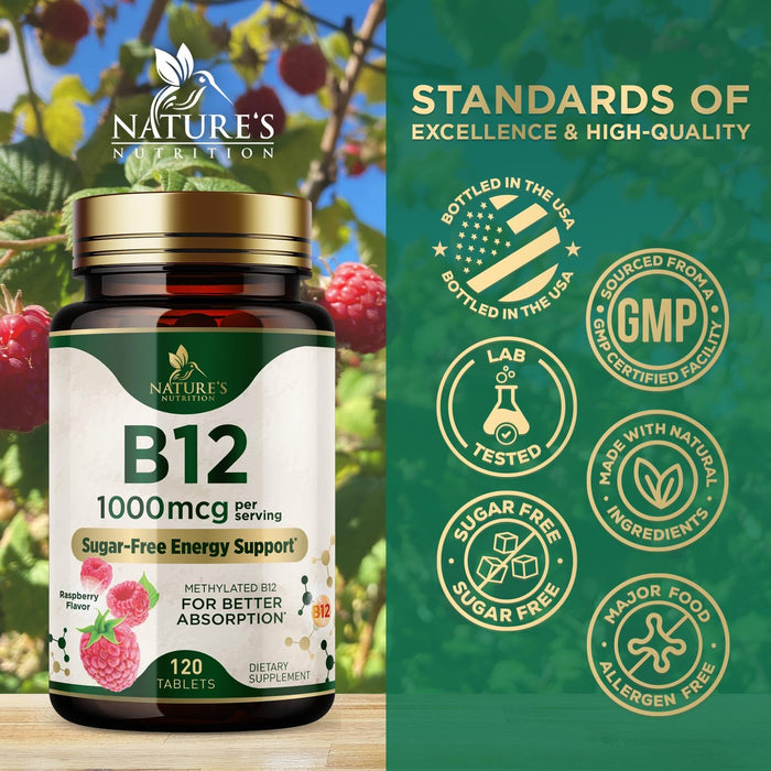 Vitamin B12 (Methylcobalamin) 1000 mcg – 120 Tablets