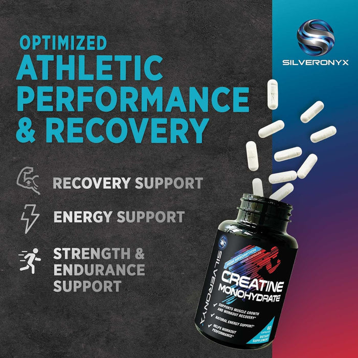 Creatine Monohydrate Capsules 3000mg - Micronized Creatine Nutritional Supplement - Lean Muscle Growth, Workout Performance, Energy & Endurance Support - 750mg per High Absorption Capsule - 60 Count