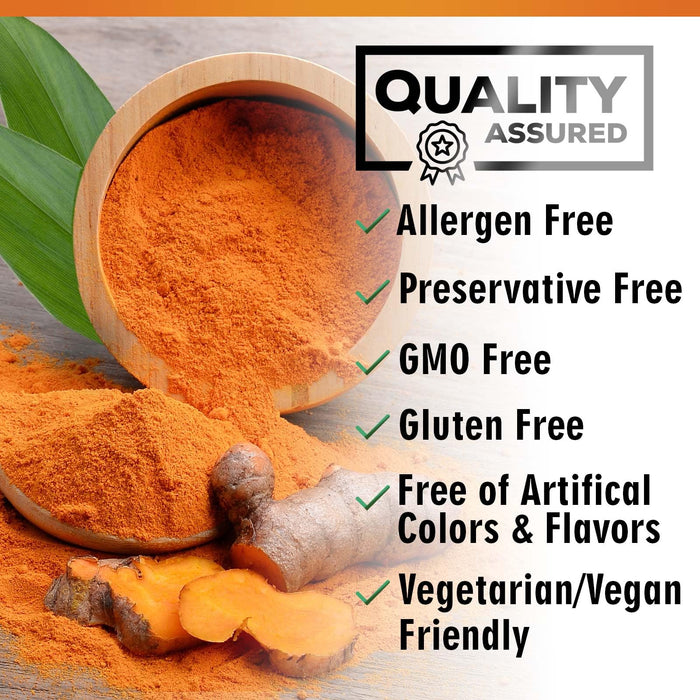 Turmeric Curcumin Supplement 1950mg - 95% Curcuminoids with Organic Turmeric & BioPerine Black Pepper Extract for Best Absorption, Nature's Vegan Joint Support, Non-GMO, Bottled in USA - 240 Capsules