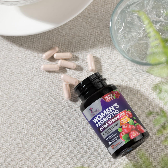 Probiotics for Women - 90 Billion CFU 16 Probiotic Strains with Cranberry, Vaginal Probiotics with Prebiotics PH, Digestive, UT, Immune, & Feminine Health Support, Pro Biotics for Women, 60 Capsules