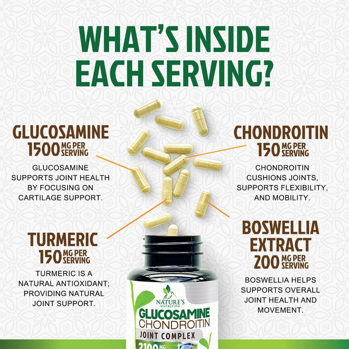 Glucosamine Chondroitin MSM 2100mg Complex – 240 Capsules