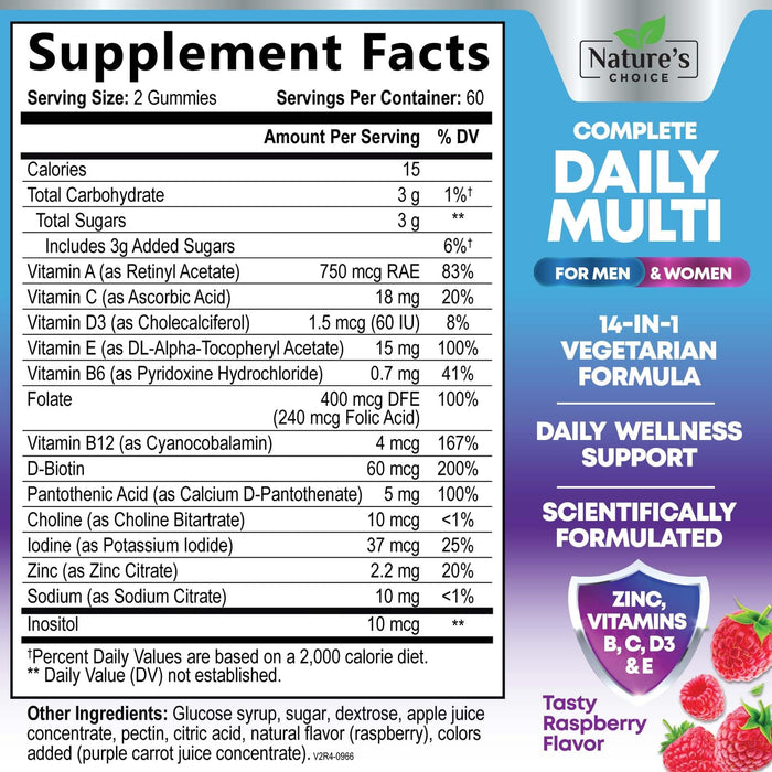 Multivitamin Gummies with Vitamins A – 120 Gummies