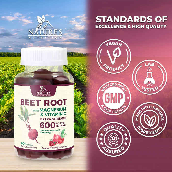 Beet Root Gummies – 500mg – 60 Gummies