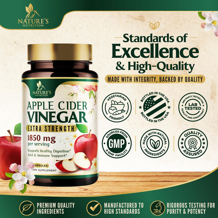 Apple Cider Vinegar Capsules 1877mg – 120 Capsules