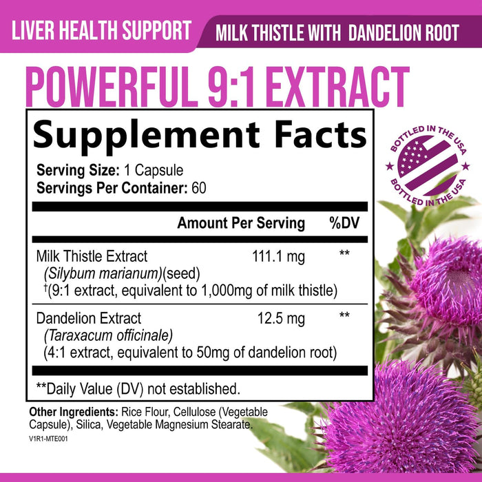 Milk Thistle – 1000mg – 60 Capsules