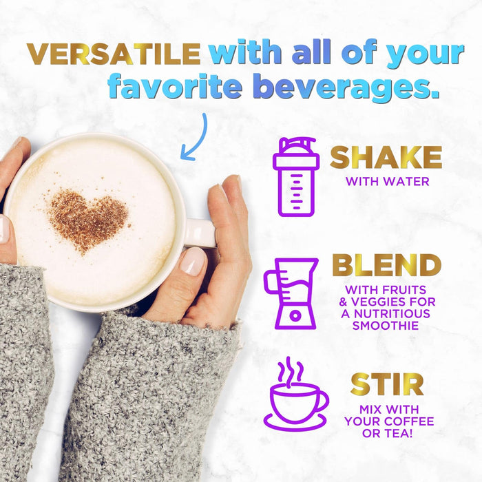 Collagen Peptides Powder Unflavored - Supports Hair, Nail, Skin, Bone & Joint Health - Grass Fed Hydrolyzed Powder Type I & III, Best Collagen Supplements with Hyaluronic Acid & Biotin - 28 Servings