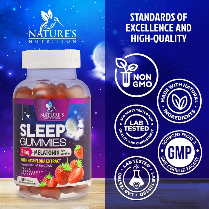 Melatonin Sleep Gummies – 8mg – 120 Count