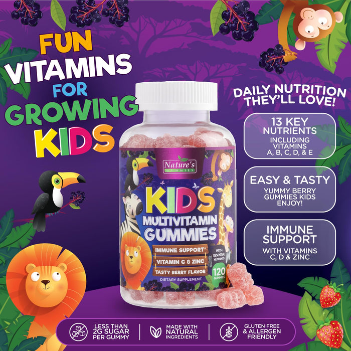 Multivitamin for Kids Gummies with Vitamin C – 120 Gummies
