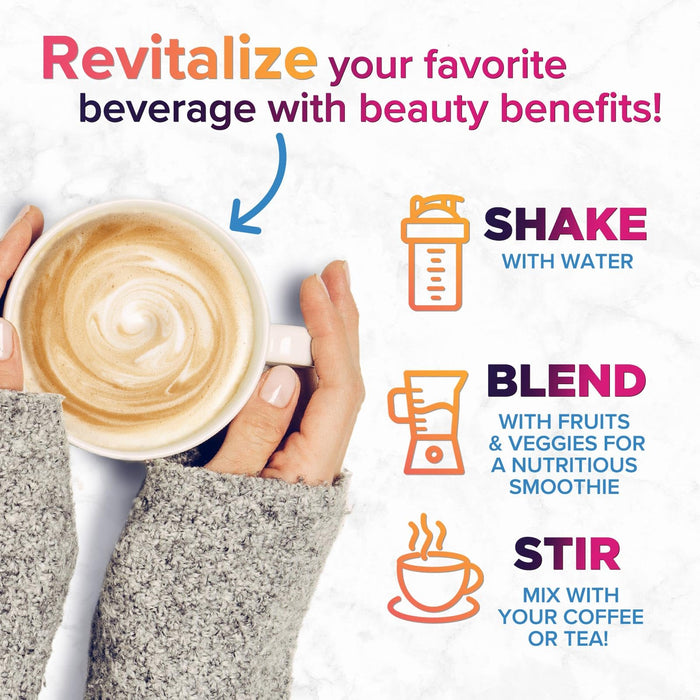 Collagen Peptides Powder for Women & Men - Hydrolyzed Type 1 & 3 Collagen Powder & Hyaluronic Acid - Vital Support for Hair, Nail, Skin, Bone & Joint Health - Zero Sugar, Unflavored - 28 Servings