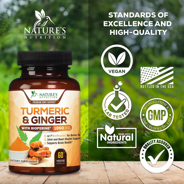 Turmeric Curcumin 1950mg – 60 Capsules