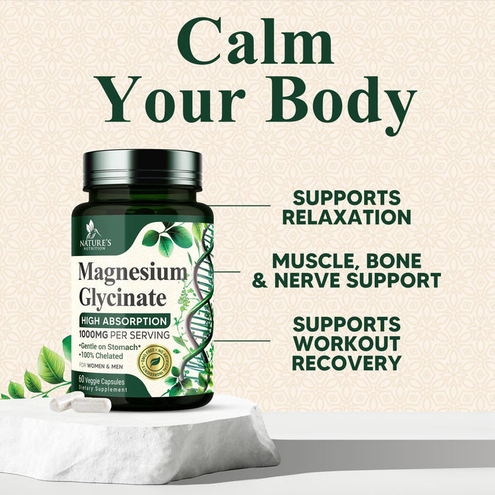 Magnesium Glycinate 1000mg – 60 Capsules